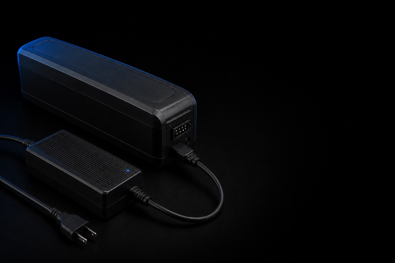 Intact e-bike battery with its matched charger